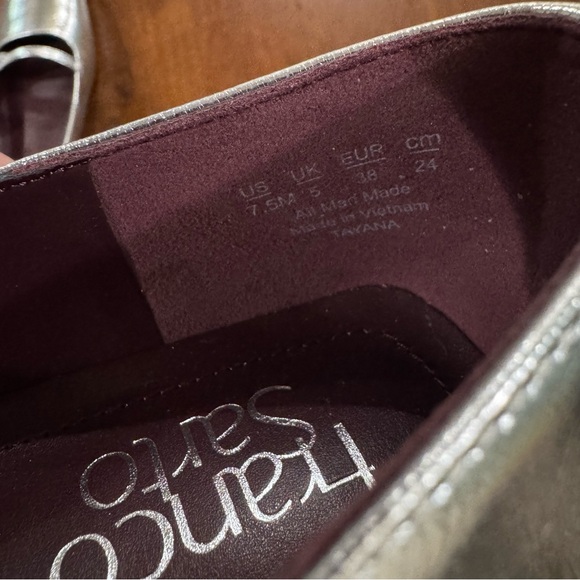 Franco Sarto Tayana Mary Jane Silver Metallic Size 7.5 - Picture 4 of 7